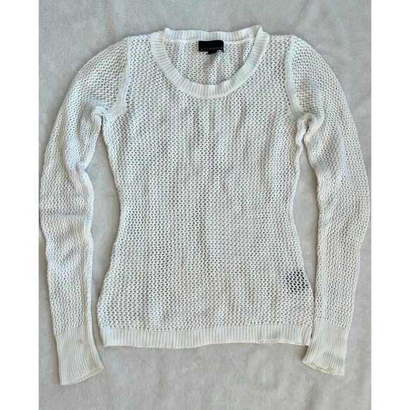 Attention Open Knit Sweater Coverup size XS Cotton and Rayon Semi-sheer - Picture 2 of 8